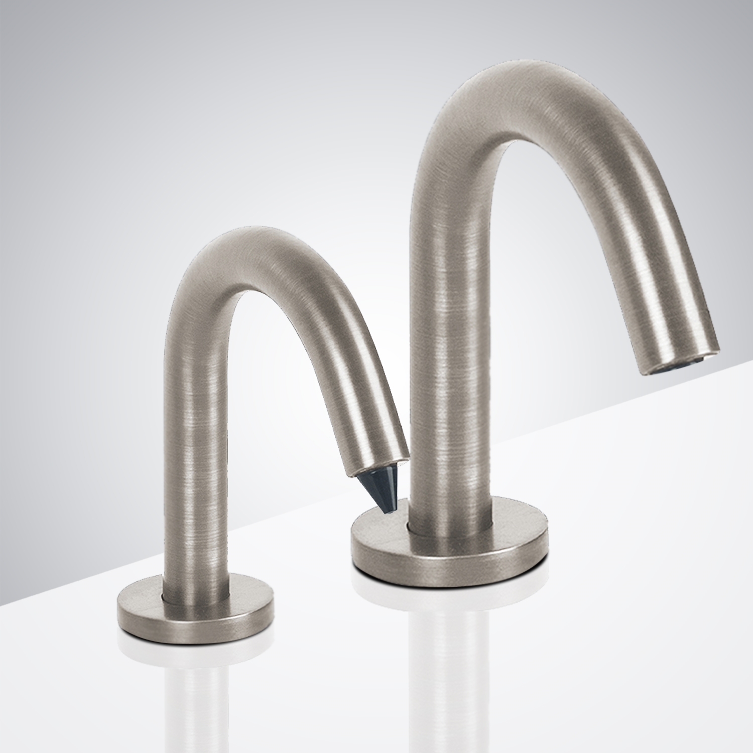 Fontana Atlanta Brushed Nickel Finish Freestanding Dual Sensor Faucet And Soap Dispenser