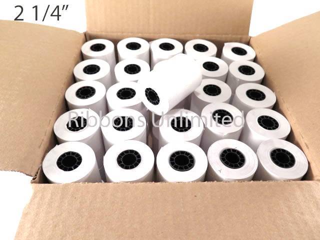 2 1/4 X 2 1/4 90 feet 1-Ply Paper Rolls 50 CT