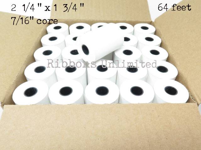 2 1/4 x 1 3/4 64 feet Thermal Paper Rolls 50