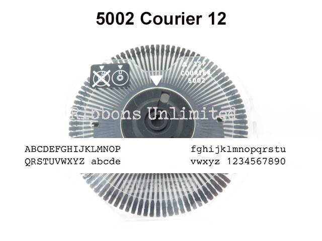 Silver Reed 5002 Courier 12 Typewriter Printwheel