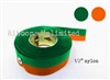 70GRNORG 1/2" X 13 Yards Green/Orange Replacement Inked Ribbon With Eyelets