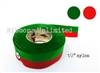 70GRNRED 1/2" X 13 Yards Green/Red Replacement Inked Ribbon With Eyelets