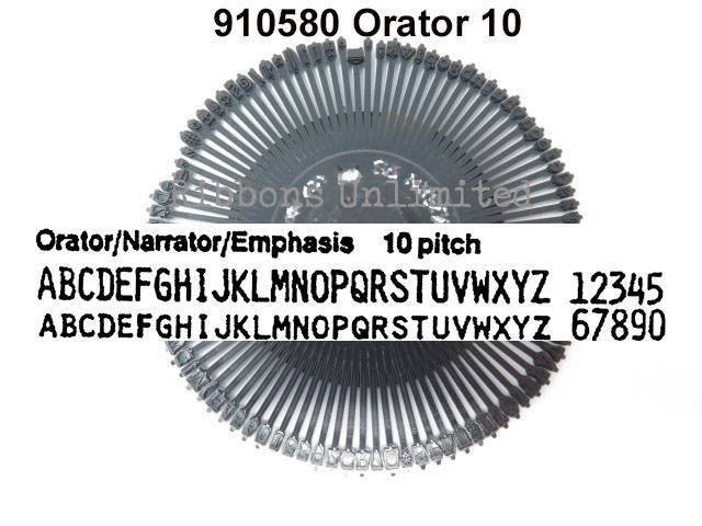 Canon 910580 Orator 10 Typewriter Printwheel