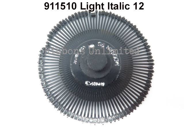 Canon 911510 Light Italic 12 Typewriter Printwheel