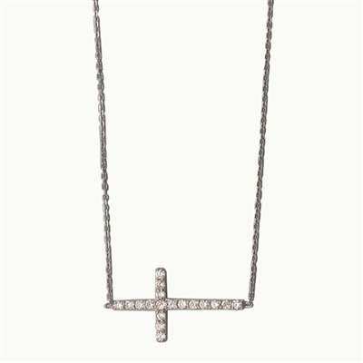 N0050 - Sideways Cross Nexklace