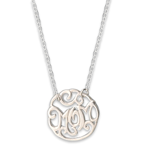 N0126-18 : 'Mom' Monogram Necklace