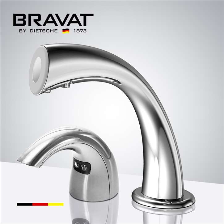 Bravat Commercial Automatic Electrical Sensor Faucet with Automatic Soap Dispenser in Chrome