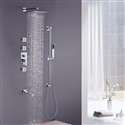 Fontana Bravat Wall Mount Thermostatic Rainfall Shower Set With 3 Body Massage Jets