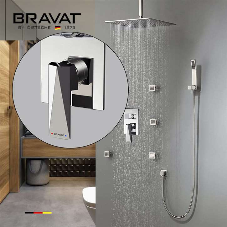 Fontana Thermostatic Rainfall Shower Set With Body Massage Jets