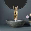 Fontana Vessel Sink and Gold Touchless Motion Sensor Faucet