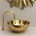 Fontana Vessel Gold Sink and Gold Touchless Motion Sensor Faucet Combo