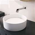 Fontana Vessel Sink and Brushed Nickel Wall Touchless Motion Sensor Faucet