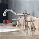 Alessandria Luxury Brushed Nickel Deck Mounted Bathroom Sink Faucet