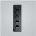 Fontana Venice 4 Functions Matte Black Wall Mount Vertical Shower Mixer