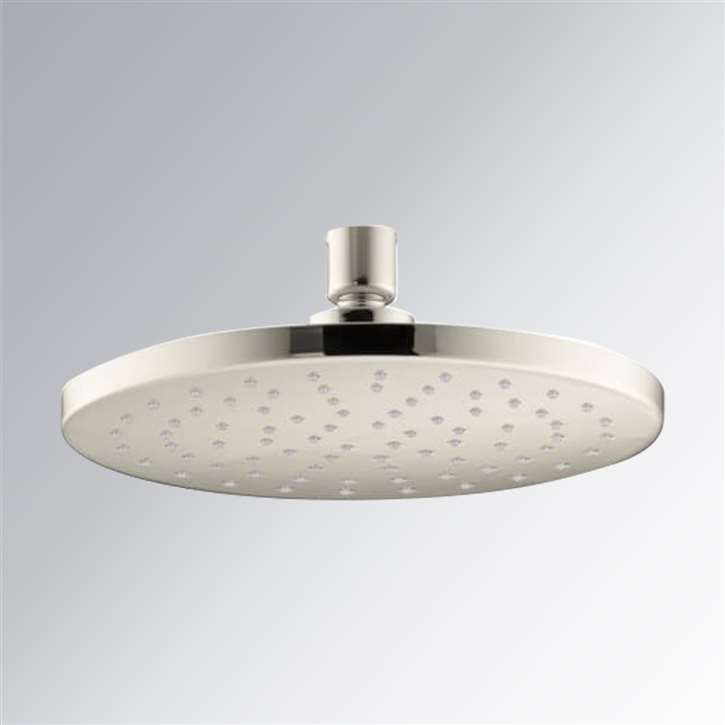 Fontana Marseille Vibrant Polished Nickel 1.75 GPM Rain Shower Head with MasterClean Spray Face and Katalyst Air-Induction Technology