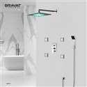 Bravat  Stainless Steel Jetted Body Massage LED Shower Head Set with Handheld Shower