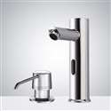 Fontana Commercial Chrome Automatic Sensor Faucet with Manual Soap Dispenser