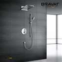 Bravat Multifunctional Shower Polished 3 Way Rainfall Shower Set