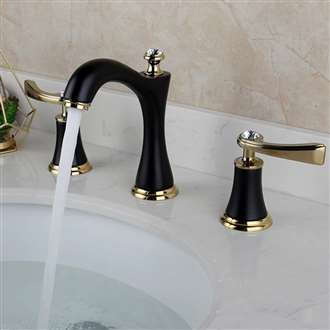 Reno Luxueux 8 Inch Gold & Oil Rubbed Bronze Widespread Bathroom Faucet