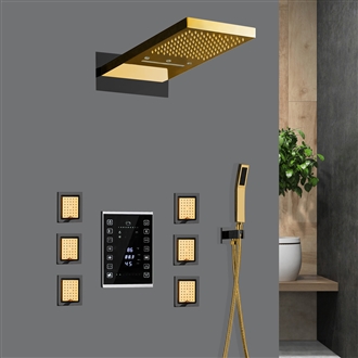 Fontana SmartWave Gold and Matte Black Shower System