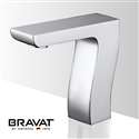 Bravat Flat Top Chrome Commercial Hands-Free Motion Sensor Faucets