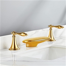 Waterfall Gold Finish Bathtub Faucet