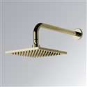 Brushed Gold Square Rainfall Shower Head