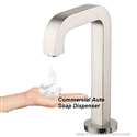 Dijon Hand Free Deck Mount Commercial Soap Dispenser In Polished Brass Finish