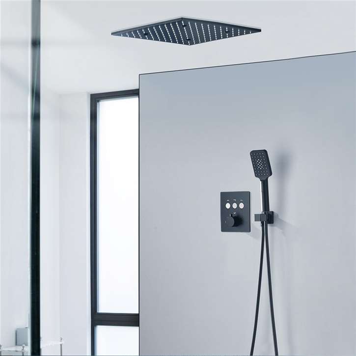 Verona Dark Oil Rubbed Bronze Ceiling Mount 3-Way Brass Shower Set