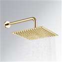 Brushed Gold Thin Square Rainfall Shower Head