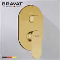 Bravat Shower Valve Mixer 2-Way Concealed Wall Mounted in Brushed Gold