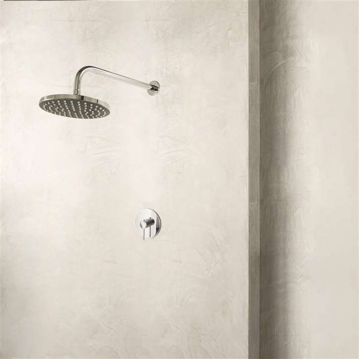 Artemisa Wall Mount Brushed Nickel Finish Shower Set