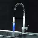 Brescia Changing LED Chrome Brass Kitchen Faucet