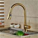 Manaus Deck Mount Gold Kitchen Faucet