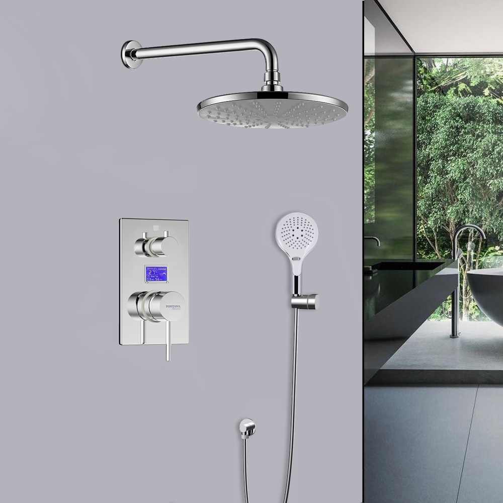 Mendoza Intelligent Chrome Shower Set with Digital Display