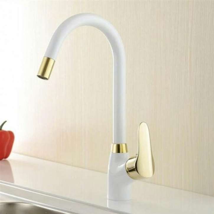 Ercolano Deck Mount Single Handle Brass Kitchen Faucet