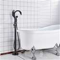 Fontana Le Havre Swan Shape Bath Tub Faucet with Hand Shower Oil Rubbed Bronze Finish Type A