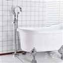 Fontana Melun Chrome Finish Swan Shape Bath Tub Faucet Single Handle with Hand Shower Type A