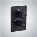 Fontana Vicenza 3 Function Matte Black Smart LED Digital Display Thermostat Shower Controller Mixer
