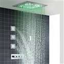 Fontana Melun 20-inch Ceiling Mount LED Changing Shower with Body Jets and Hand Held Shower