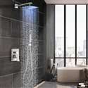 FontanaShowers Brushed Nickel Rainfall Shower Set will look great in your bathroom. Enjoy a luxurious shower.