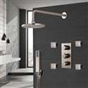 FontanaShowers Brushed Nickel Rainfall Shower Set