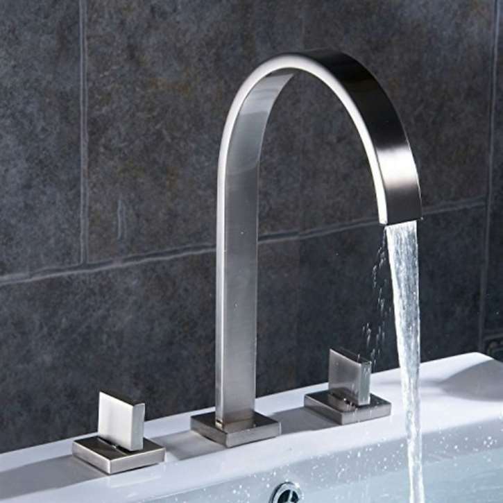 Oran Contemporary Chrome Finish Bathroom Sink Faucet