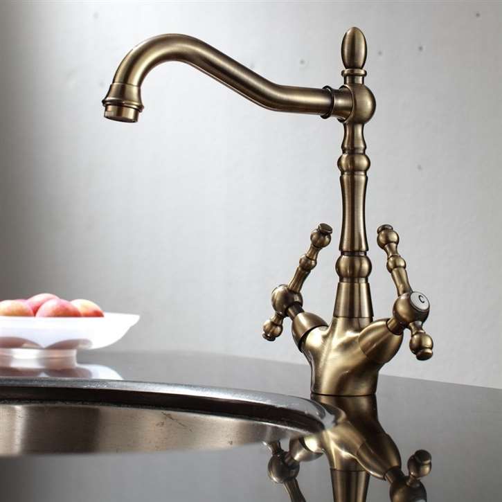 Piedmont Deck Mount Antique Bronze  Kitchen Faucet