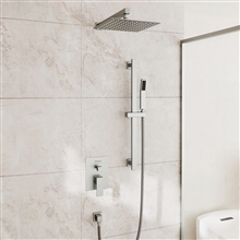Fontana Brittany Brushed Nickel Wall Mount Shower Set
