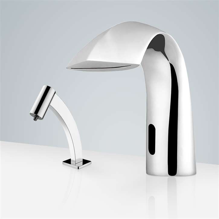 Fontana Freestanding Commercial Motion  Sensor Faucet And Automatic Soap Dispenser