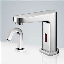 Fontana Freestanding Commercial Motion  Sensor Faucet And Automatic Soap Dispenser