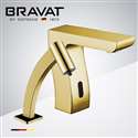Bravat Commercial Automatic Motion Gold Sensor Faucets with Automatic Soap Dispenser