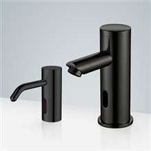 Fontana Dax Matte Black Commercial Motion Sensor Faucet & Automatic Liquid Soap Dispenser