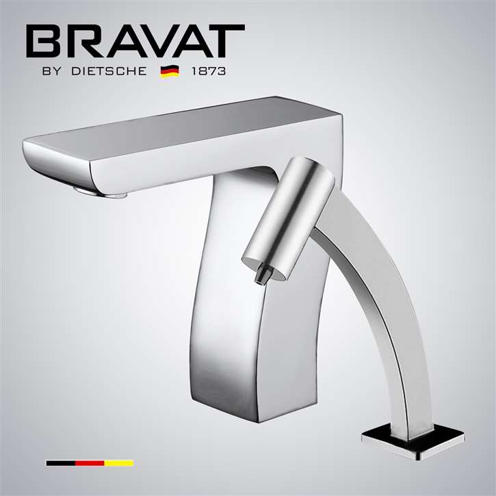 Fontana Bravat Chrome Finish Touchless Automatic Commercial Sensor Faucet & Automatic Soap Dispenser